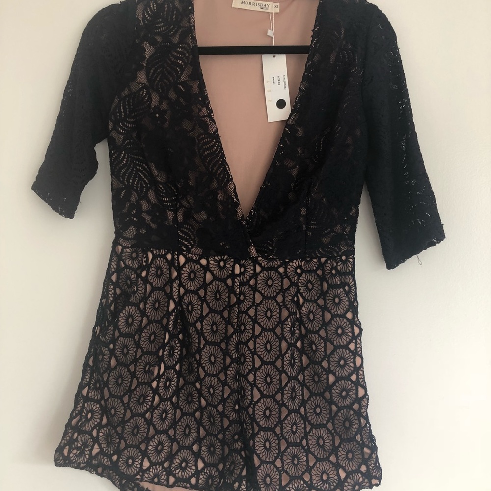 Black lace romper
